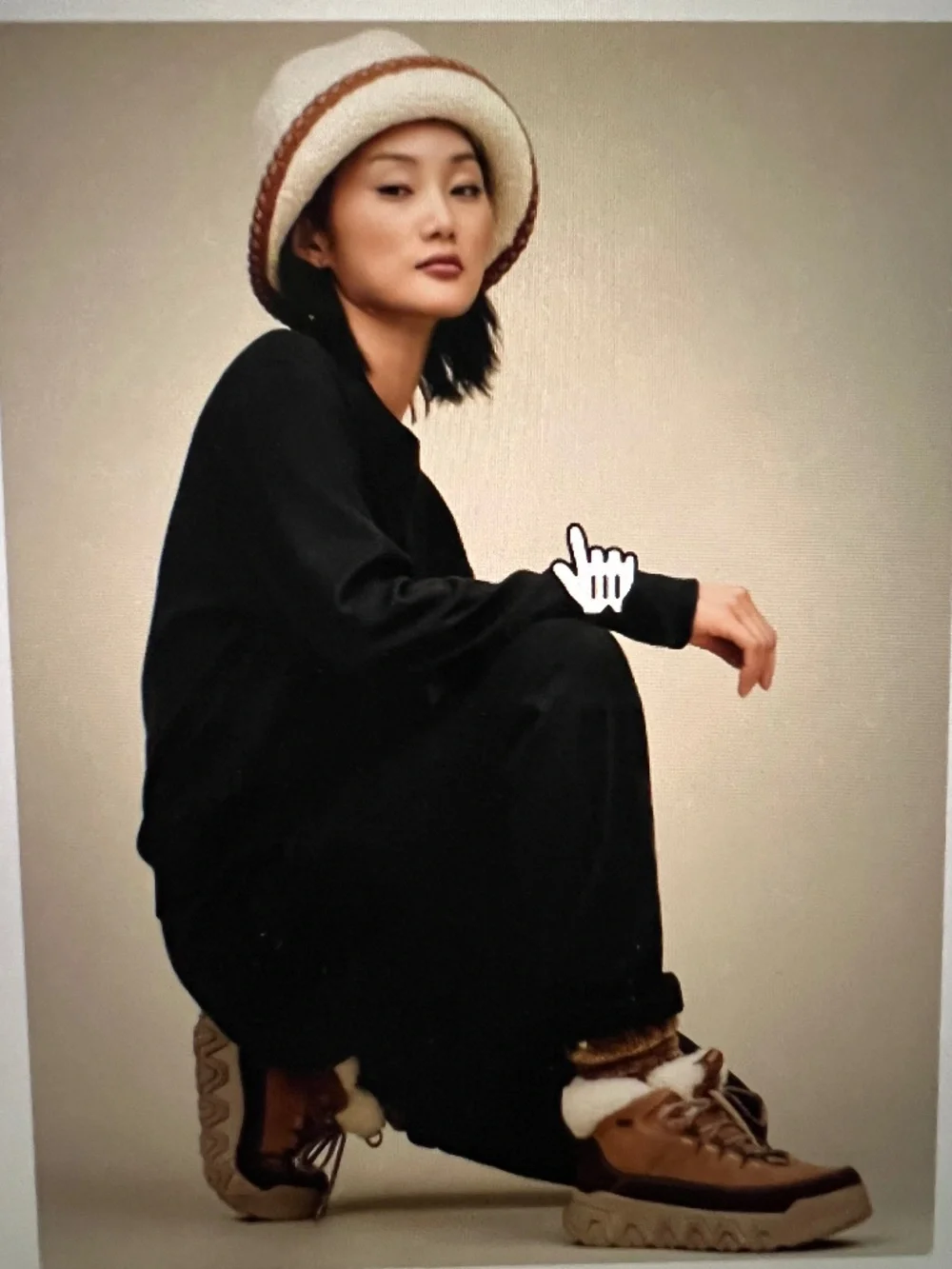 NWT - Uggfluff Scallped Hat - Nimbus - S/M